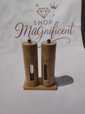 Premium Salt And Pepper Mill Set Wooden