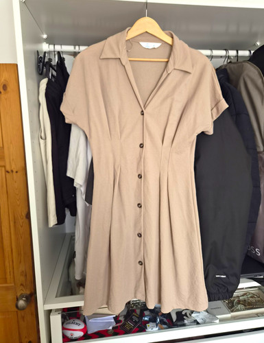 Primark beige collared - primark, button