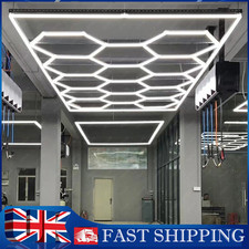 14 Hexagon LED Lighting Detailing Garage Workshop Retail Car Showroom Ialmjsxggr