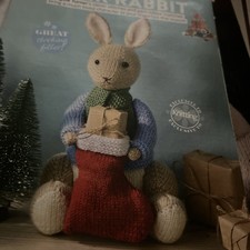 Merry Christmas Peter Rabbit KNITTING PATTERN Angela Turner Beatrix Potter toy 