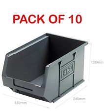 10x XL3 Grey Picking Bin Size 3 (10 Pack) Storage Tubs Parts Stores Workshop Lin