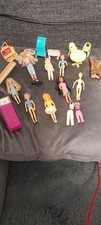 Polly Pocket Dolls Dress Up Rubber Clothes Accessories Bundle Lot Mattel 
