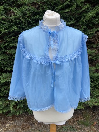 Vintage baby blue frilly nylon - vintage,