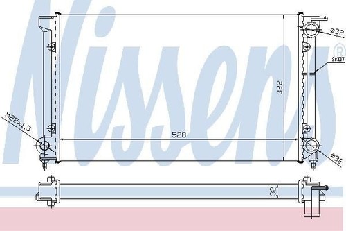 Nissens radiator for - nissens, golf