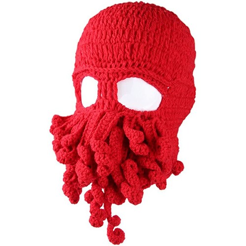 Octopus beard beanie hat - octopus,