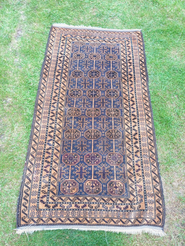 Vintage wool afghan balouch - afghan,