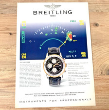 BREITLING OLD NAVITIMER 1995 - COLLECTABLE FRAMEABLE ORIGINAL WATCH ADVERT