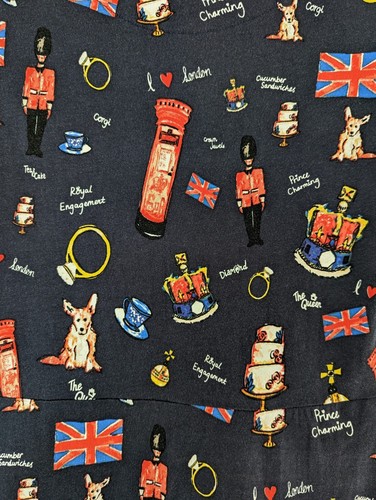 Navy blue printed - blue,