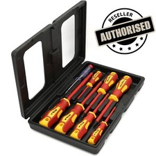 Hilka 34489008 VDE Insulated Electrician Screwdriver with Mains Tester 8-Pcs Set