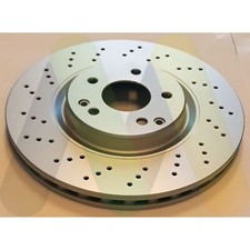 2x Brake Discs Vented Drilled