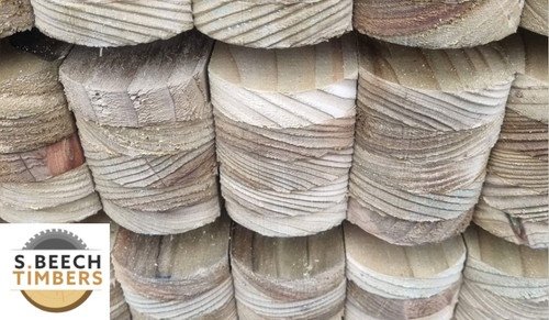 Round top pales 20mm 75mm - round,