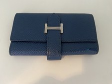 HERMES Bearn key case 4-set Vaux Epsom navy/silver hardware #015