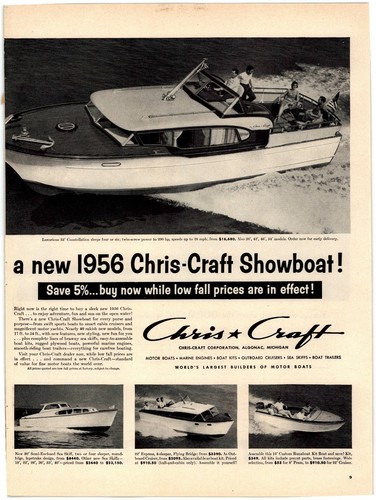 Chris craft showboat 1956 - chris-craft,