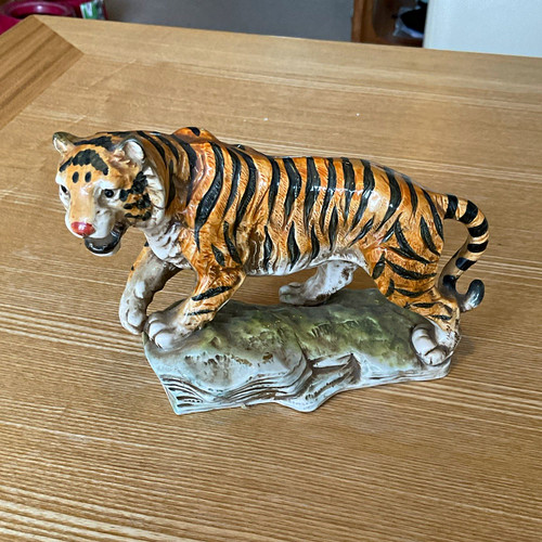 Ceramic tiger figurine - ceramic,