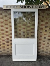 Reclaimed Victorian Style Wooden Doubled Glazed Side Door 1980 or 1960 x 955mm