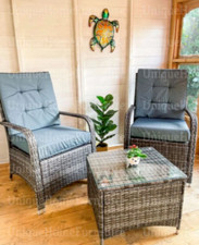 Rattan Bistro Set Garden Patio