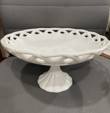 Vintage Milk Glass Pedestal