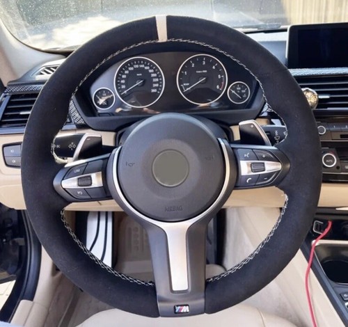 Suede steering wheel cover - suede,