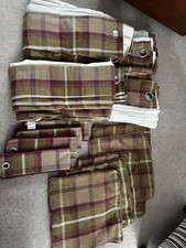 Highland Check Fully Lined Curtains 90” X 90” (228cm X 228cm) - Dunelm. Per pair