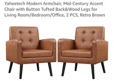 Sofa Chair Pair of 2 Brown
