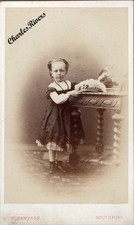 SOUTHPORT CDV CHILD IN FABULOUS DRESS OUTFIT VICTORIAN FASHION #D3564