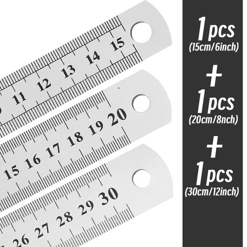 Double side metal ruler - metal,