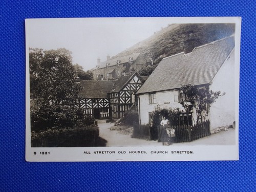 Postcard church stretton - church,