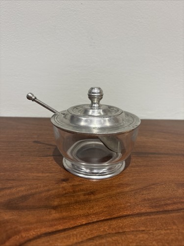 Pewter jam sugar - sugar, pot