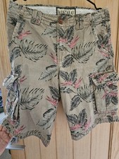 Mens Cargo Shorts W34 Tropical