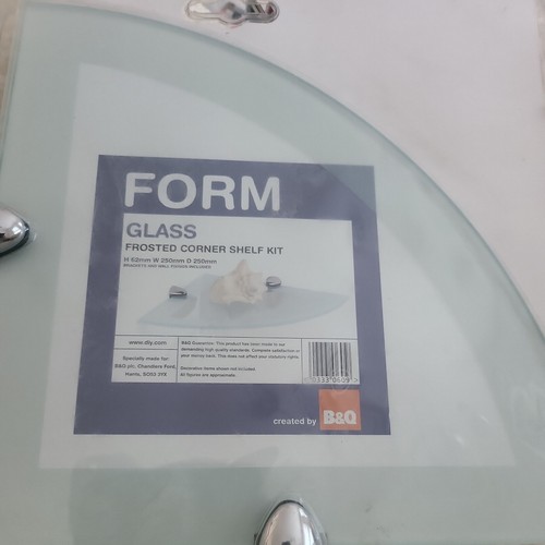 Frosted glass corner shelf - glass,