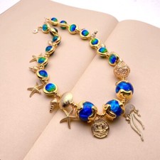 18.5"Blue Murano Glass Beads