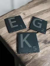 Scrabble Style Slate Coaster -