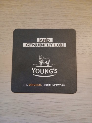 Youngs brewery beer mat - youngs,