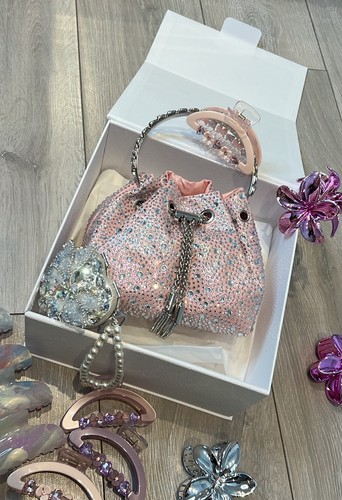 Sparkly pink and silver - and,