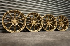 *Refurbished* 17" Bola FLB Alloy Wheels Flow Formed 5x112 8J ET35 Gold