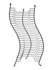 Modern Wavy Metal DVD / Videogame Storage Rack Tower | Holds 25 Discs | Black