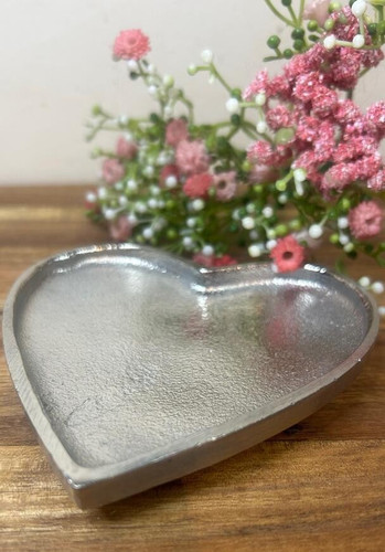 Silver coloured valentine - silver,