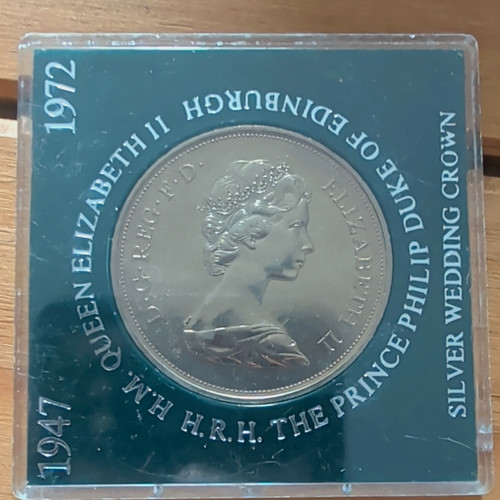 1972 elizabeth crown silver - ii,