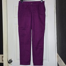 M&S Womens Purple Chinos Size