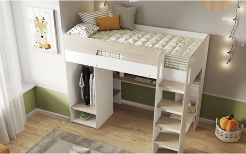 High sleeper single bunk bed - single,