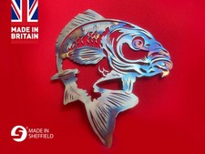 LARGE Metal CARP FISH Hanging