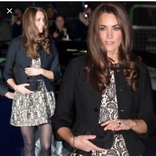 Zara BLACK Lace Overlay Low Back Tulip Mini Dress S ROYAL Worn by Kate