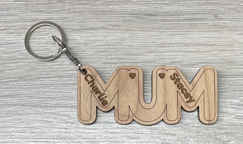 Personalised mum keyring - personalised,