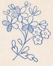 Vintage embroidery transfer - vintage,