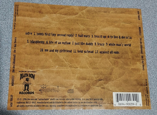 Back cover artwork - back,