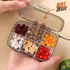 Portable pill box daily - pill,