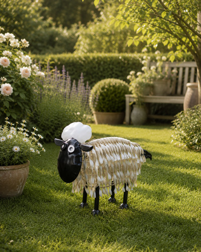 Quirky metal sheep ornament - quirky,