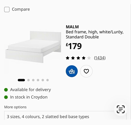 Ikea malm high bed - malm,