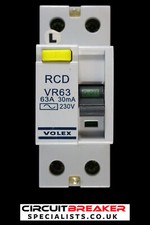 VOLEX 63 AMP 30mA DOUBLE POLE