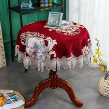 Luxury Jacquard Chenille Tablecloth Floral Table Cover Round Square Rectangle